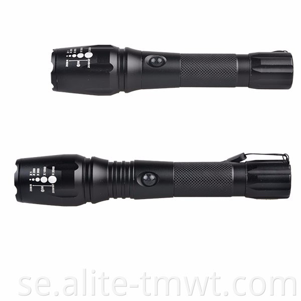 Euro CE 10W XML T6 RECHARGEABLE LED Torch ficklampa med strobfunktion